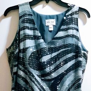 Oscar De La Renta Sequined Skirt set